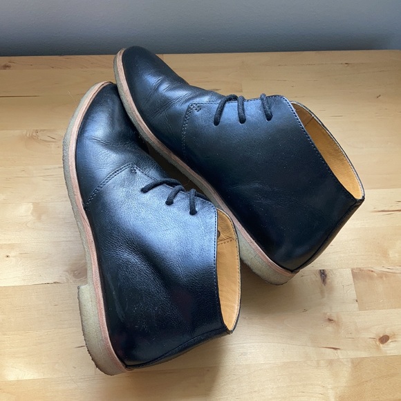 Clarks Originals classic black leather Desert ankle boots - Women’s 6.5 - Picture 13 of 14